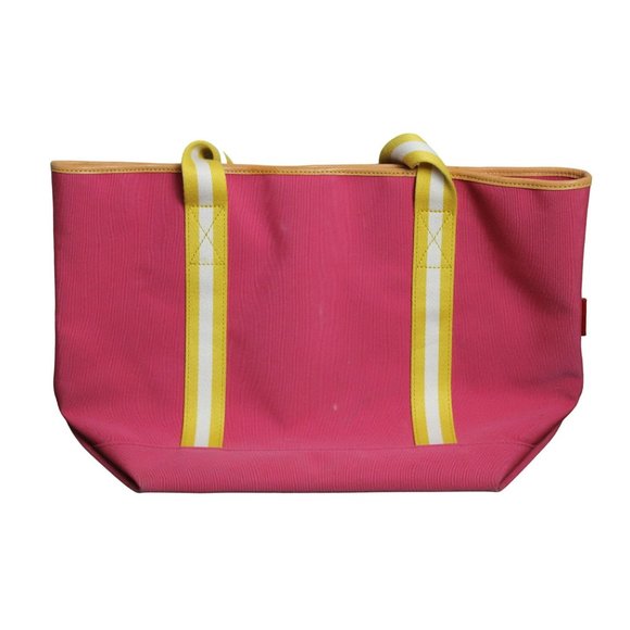 Large Cloth Pink and Yellow Dooney & Bourke Bag - Picture 2 of 8